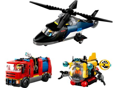 60462 | LEGO® City Helicopter, Fire Engine & Submarine Remix Cheap