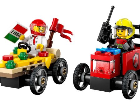 60458 | LEGO® City Pizza vs. Fire Truck Race Car Pack For Sale