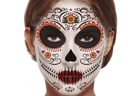 Sugar Skull Catrina Gesichtstattoo Sale