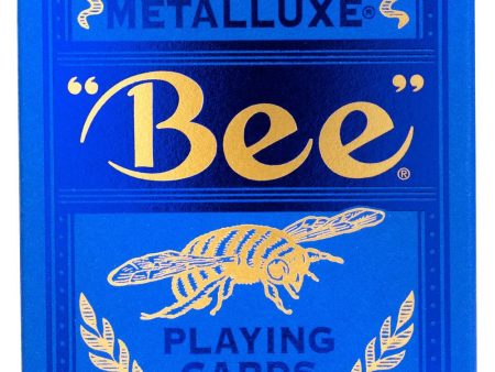 Bicycle Playing Cards - Bee Metalluxe (Blue) For Discount