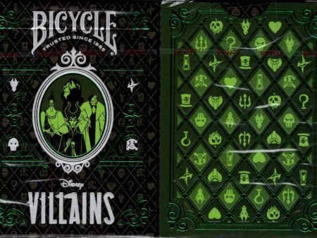 Bicycle Playing Cards - Disney Villains Green Cheap