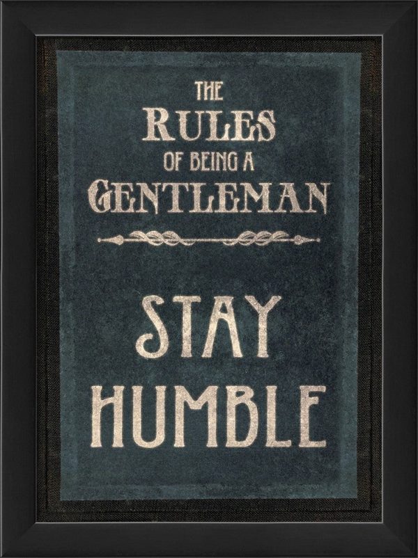 Spicher & Company EB The Rules of Being a Gentleman STAY HUMBLE 26192 on Sale